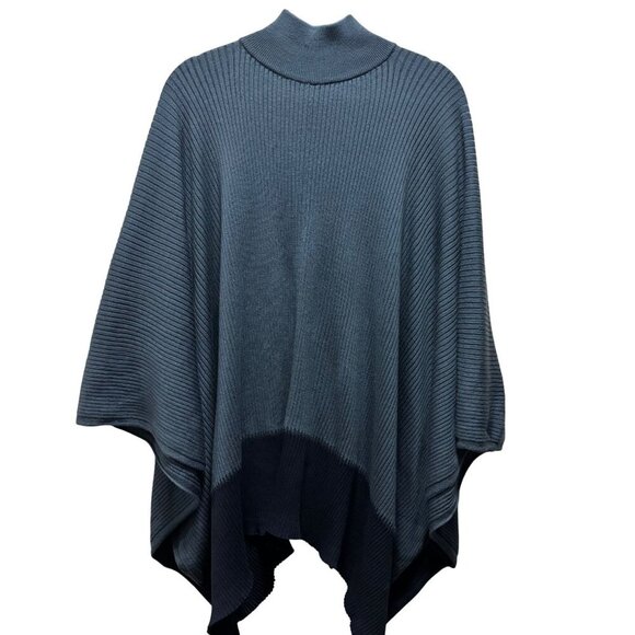 Lululemon Womens On The Go Poncho Merino Wool Blue OS Oversized Fit - Picture 5 of 8